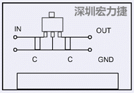 圖3：降壓電路的PCB設(shè)計(jì)示例。
