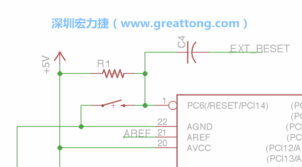 很多PCB設(shè)計者的設(shè)計不符合人體工學(xué)，他們使用很小的按鈕、不方便的元件配置和難以解讀的標簽，千萬不要變成這樣！這次我們的設(shè)計有一個大小合適的重置按鈕（reset button）和可以清楚辨認是否已經(jīng)接上電源的LED指示燈。